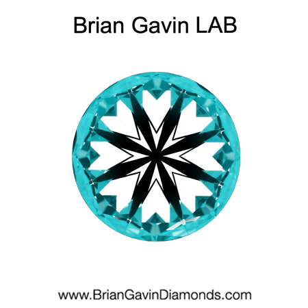 2.61 E VVS2 Brian Gavin Premium Lab Round - Grown in the USA hearts