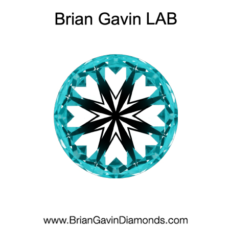 2.40 F VVS2 BG Premium Lab Round Diamond - Grown in the USA hearts