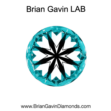 3.54 F VVS2 Brian Gavin Premium Lab Round - Grown in the USA hearts