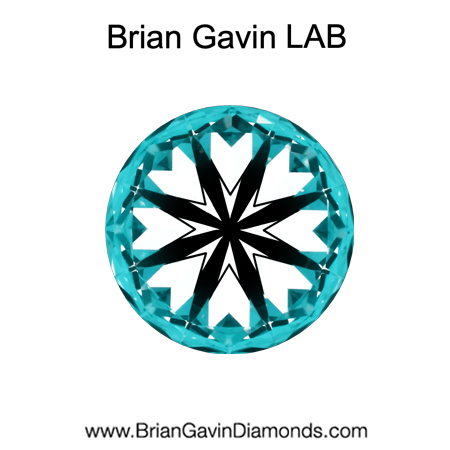 1.38 F VVS2 Brian Gavin Premium Lab Round - Grown in the USA hearts
