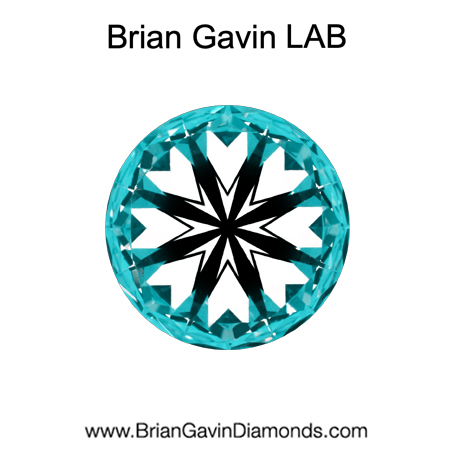 3.45 F VS2 BG Premium Lab Round Diamond - Grown in the USA hearts