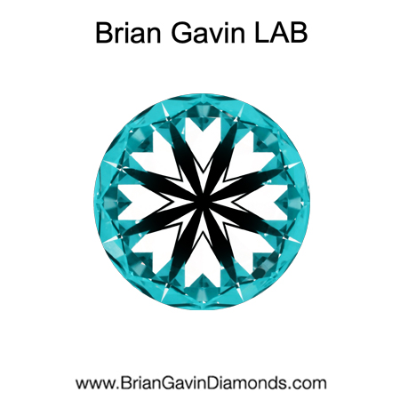 3.52 D VS2 BG Premium Lab Round Diamond - Grown in the USA hearts