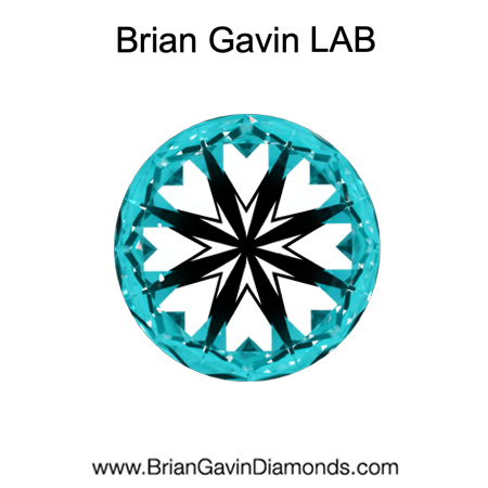 2.88 D VVS2 Brian Gavin Premium Lab Round - Grown in the USA hearts
