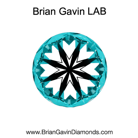 2.86 F VS2 BG Premium Lab Round Diamond - Grown in the USA hearts