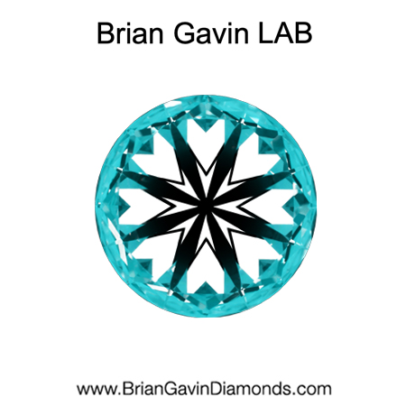 3.11 F VVS2 Brian Gavin Premium Lab Round - Grown in the USA hearts