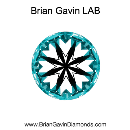 0.97 E VS2 Brian Gavin Premium Lab Round - Grown in the USA hearts