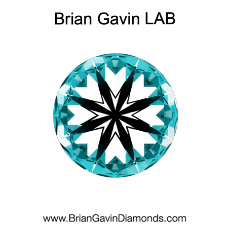 3.17 D VVS2 Brian Gavin Premium Lab Round - Grown in the USA hearts
