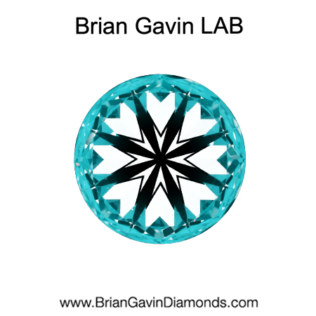2.34 D VS2 BG Premium Lab Round Diamond - Grown in the USA hearts