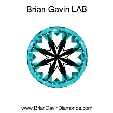 0.87 D VS2 Brian Gavin Premium Lab Round - Grown in the USA hearts