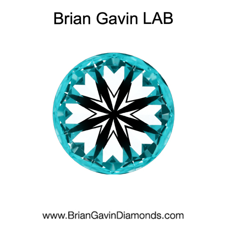 2.96 E VVS2 Brian Gavin Premium Lab Round - Grown in the USA hearts