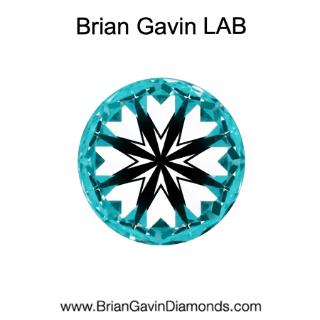 0.96 E SI1 Brian Gavin Premium Lab Round hearts
