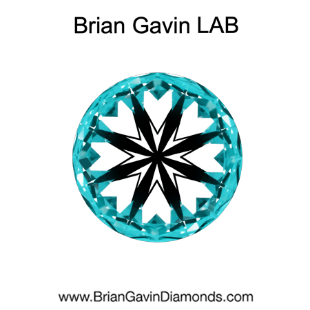 3.88 F VS2 Brian Gavin Premium Lab Roun - Grown in the USA hearts