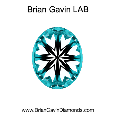 2.75 F VS1 BG Premium Lab Ideal Oval - Grown in the US hearts