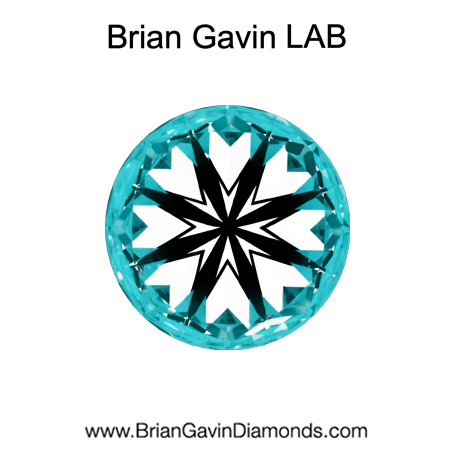 3.89 E VS1 Brian Gavin Premium Lab Round - Grown in the USA hearts