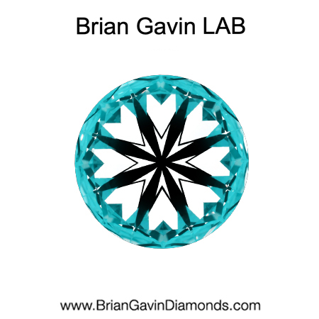 3.12 E VS2 BG Premium Lab Round Diamond - Grown in the USA hearts