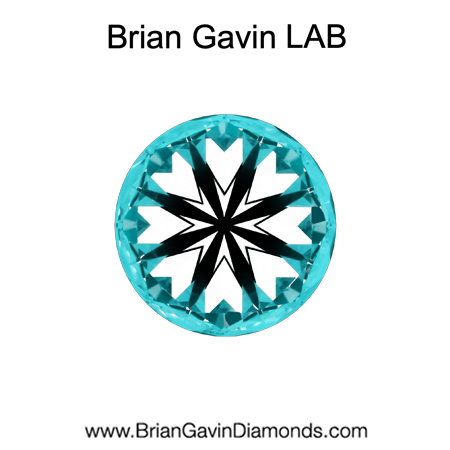0.83 D VS2 BG Premium Lab Round Diamond - Grown in the USA hearts