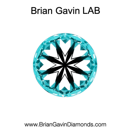 0.86 D VS2 BG Premium Lab Round Diamond - Grown in the USA hearts