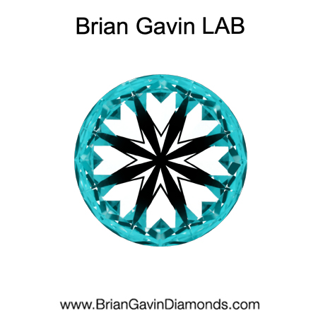 3.57 D VVS2 Brian Gavin Premium Lab Round - Grown in the USA hearts