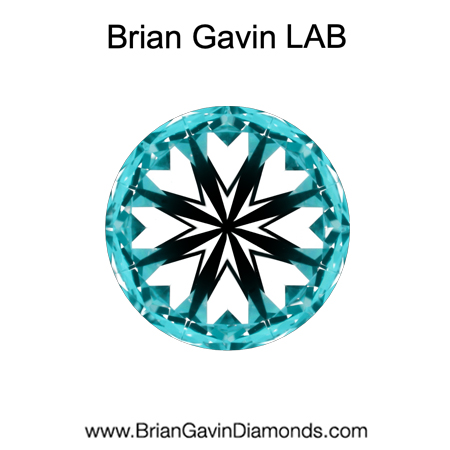 1.11 E VVS1 Brian Gavin Premium Lab Grown Round Diamond HPHT hearts