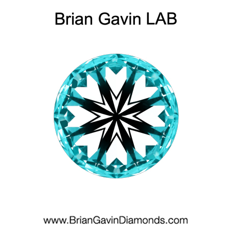 2.22 E VS1 Brian Gavin Premium Lab Grown Round Diamond HPHT hearts