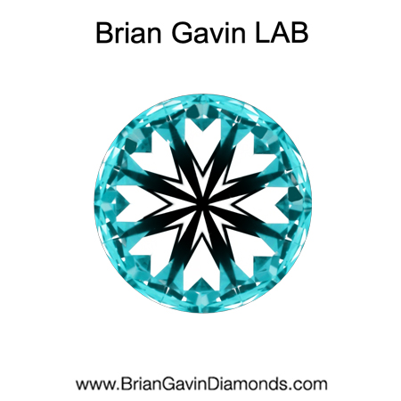 1.06 D VVS2 Brian Gavin Premium Lab Grown Round Diamond HPHT hearts