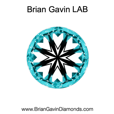 1.12 D VS2 Brian Gavin Premium Lab Grown Round Diamond HPHT hearts