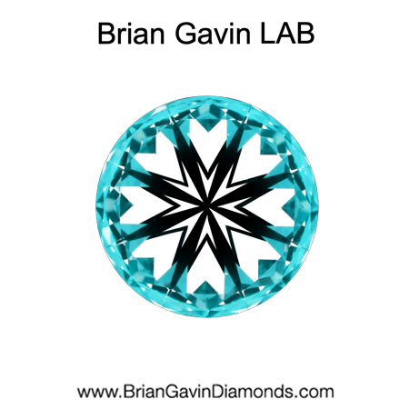 1.06 D VS1 Brian Gavin Premium Lab Grown Round Diamond HPHT hearts