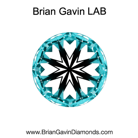 2.1 E VS2 Brian Gavin Premium Lab Grown Round Diamond HPHT hearts