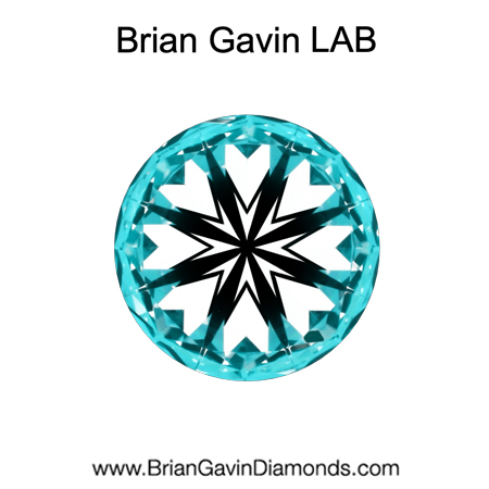 1.04 D VVS2 Brian Gavin Premium Lab Grown Round Diamond HPHT hearts