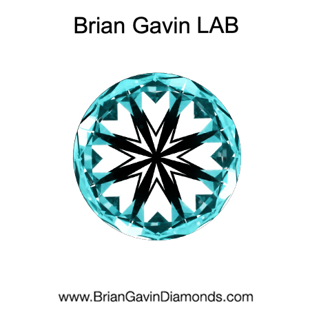 2.49 D VS1 Brian Gavin Premium Lab Grown Round Diamond hearts