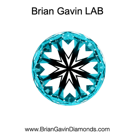 2.16 E VS1 Brian Gavin Premium Lab Grown Round Diamond hearts