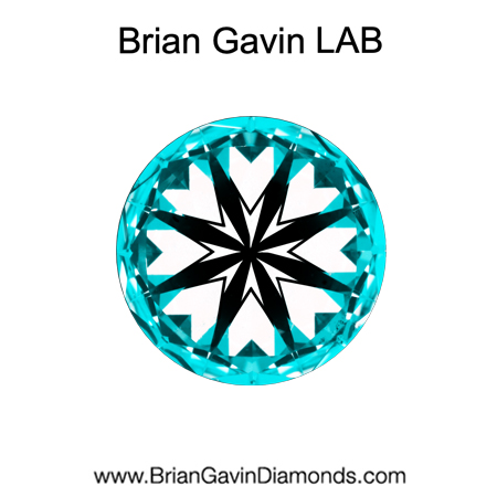 2.64 F SI1 Brian Gavin Premium Lab Grown Round Diamond hearts