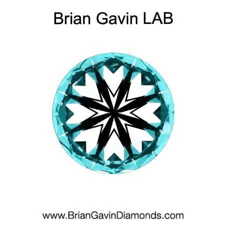 1.17 F VVS2 Brian Gavin Premium Lab Grown Round Diamond hearts