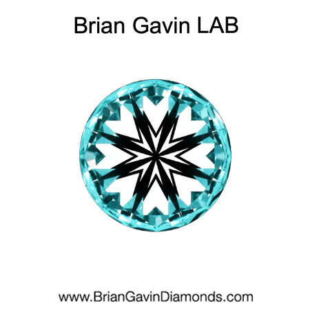0.82 D VVS2 Brian Gavin Premium Lab Grown Round Diamond hearts