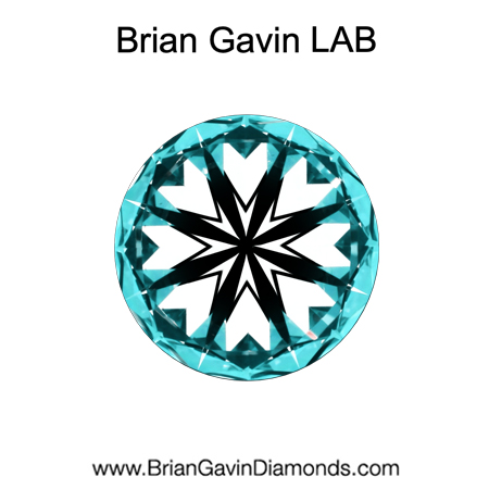 1.25 D VVS2 Brian Gavin Premium Lab Grown Round Diamond hearts