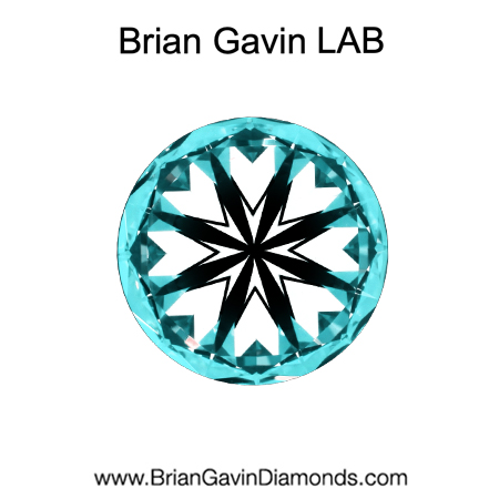 1.24 D VS1 Brian Gavin Premium Lab Grown Round Diamond hearts