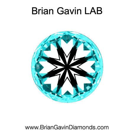 2.921 F VS1 Brian Gavin Premium Lab Grown Round Diamond hearts