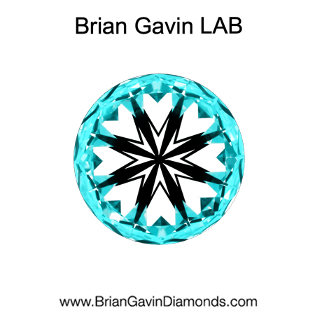 2.814 E VS1 Brian Gavin Premium Lab Grown Round Diamond hearts