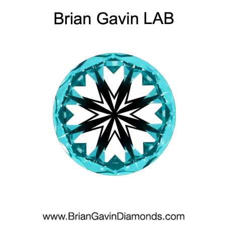 1.568 E VVS2  Brian Gavin Premium Lab Round Diamond hearts