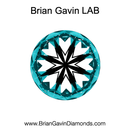 2.1 F VS1 Brian Gavin Premium Lab Grown Round Diamond hearts