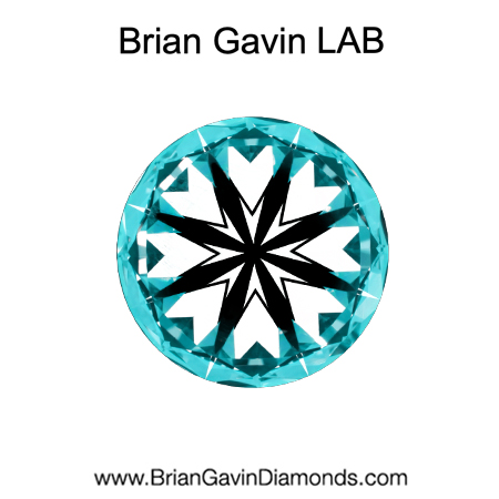 2.581 G VS1 Brian Gavin Premium Lab Grown Round Diamond hearts