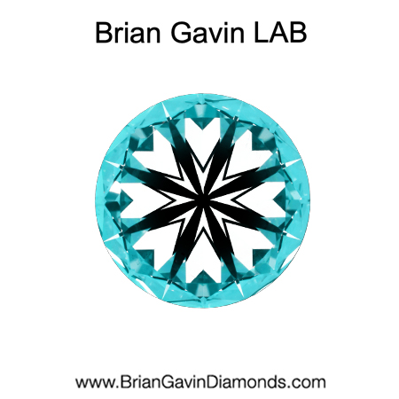 3.17 F VS2 Brian Gavin Premium Lab Grown Round Diamond hearts
