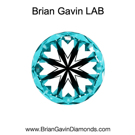 1.346 F VVS1 Brian Gavin Premium Lab Grown Round Diamond hearts