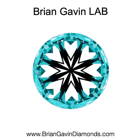 1.584 E VVS1 Brian Gavin Premium Lab Grown Round Diamond hearts