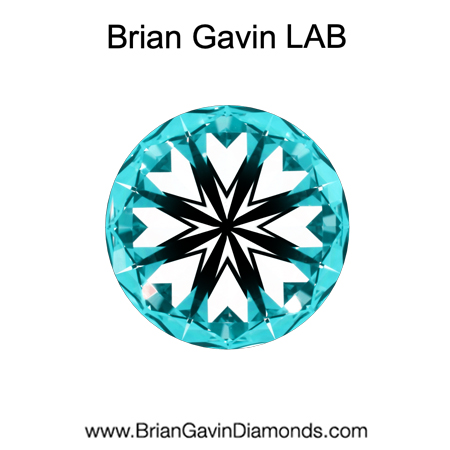 2.166 E VVS1 Brian Gavin Premium Lab Grown Round Diamond hearts
