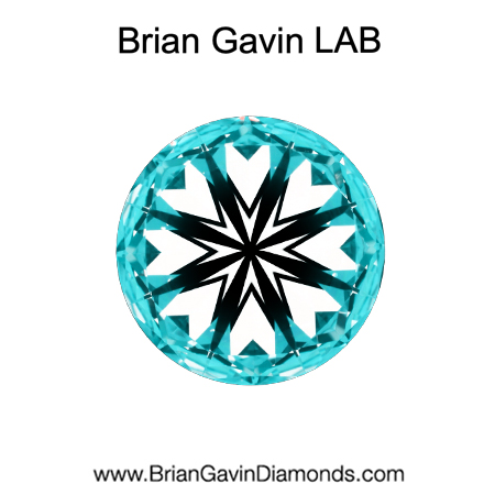 2.241 E VVS1 Brian Gavin Premium Lab Grown Round Diamond hearts