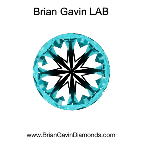 1.448 D VS2 Brian Gavin Premium Lab Grown Round Diamond hearts