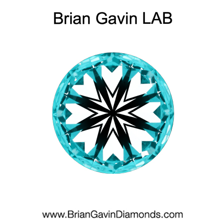 1.654 D VS1 Brian Gavin Premium Lab Grown Round Diamond hearts