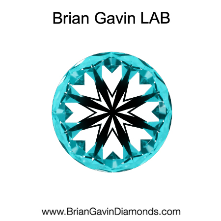 1.748 E VS2 Brian Gavin Premium Lab Grown Round Diamond hearts