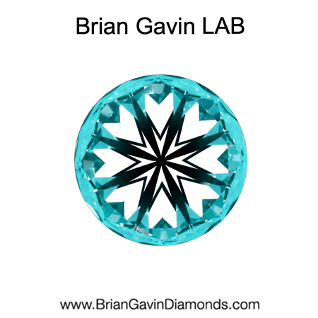 2.021 E VS1 Brian Gavin Premium Lab Grown Round Diamond hearts